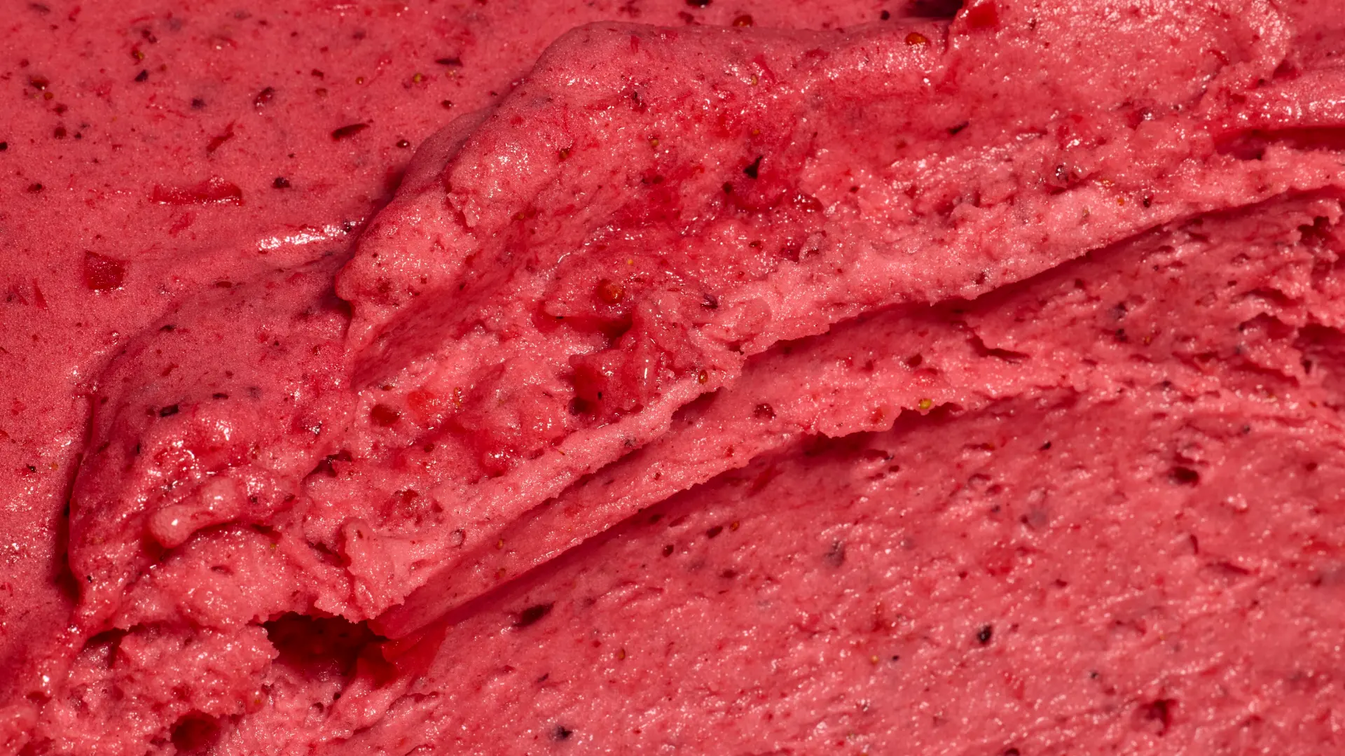 Forest berries sorbet texture close-up