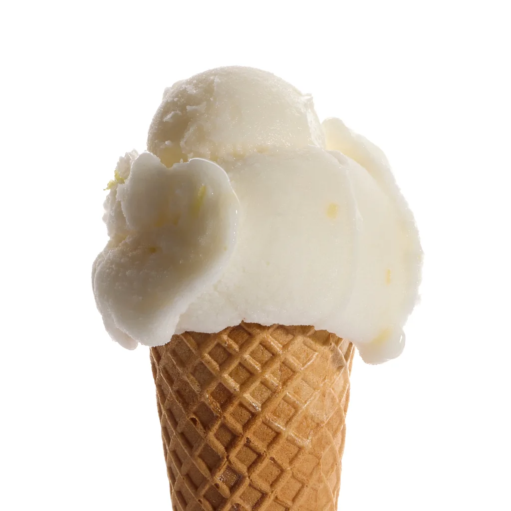 lemon_detail_01 Lemon sorbet in a cone