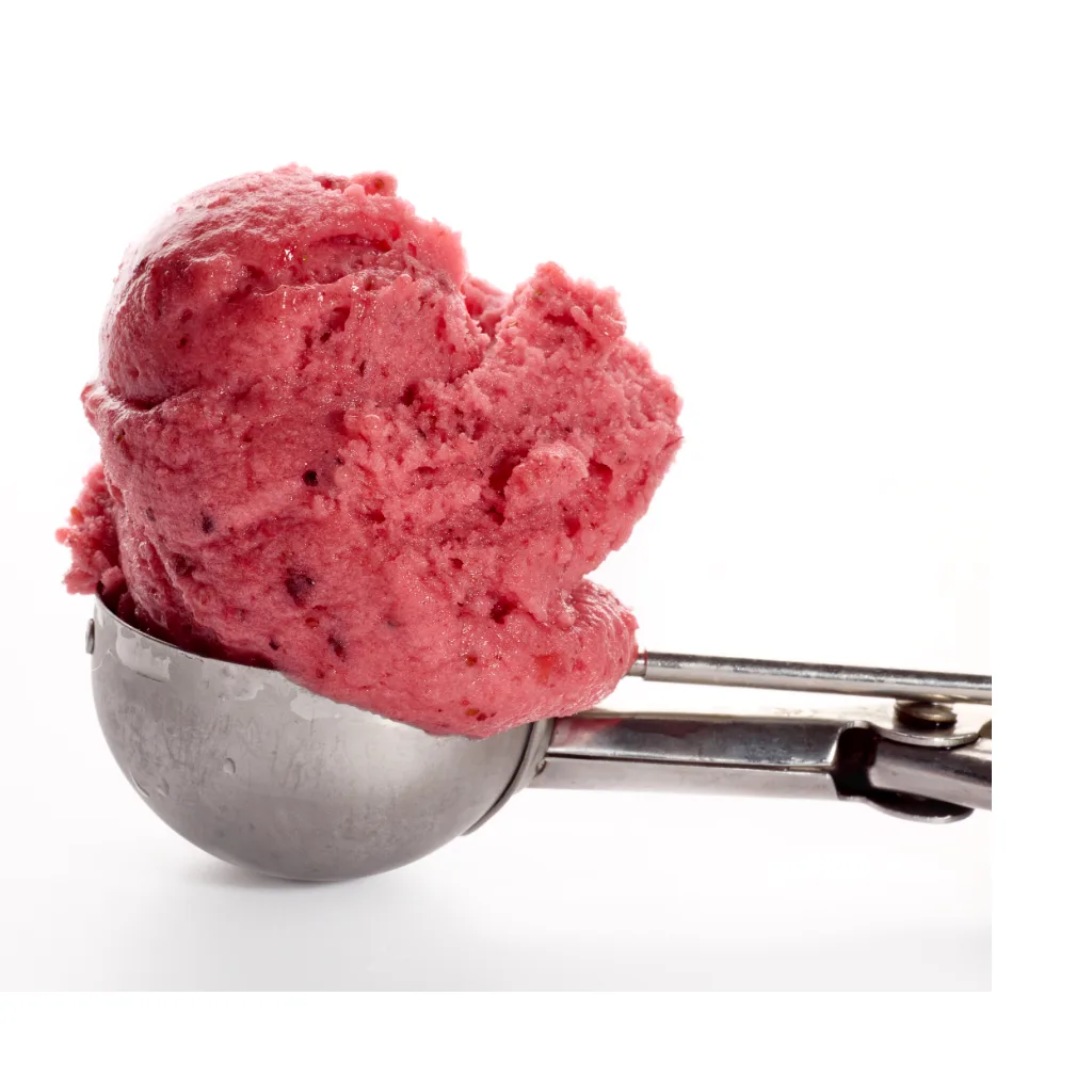 sour_cherry_detail_02 Scoop of sour cherry sorbet