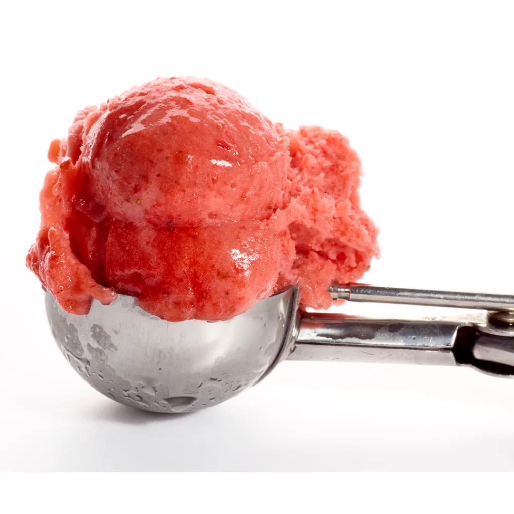 strawberry_detail_02 Scoop of strawberry sorbet