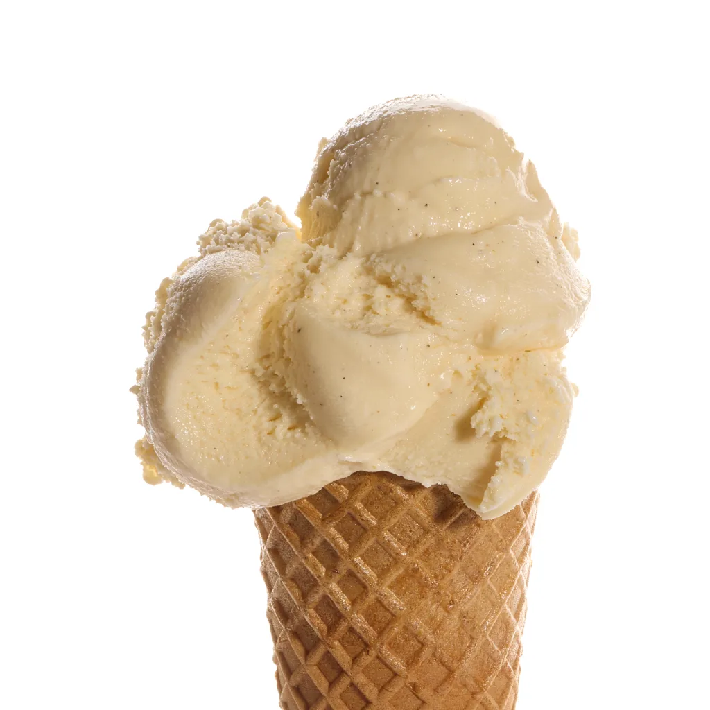 Luculus vanilla gelato made with Madagascar vanilla, with visible vanilla specks